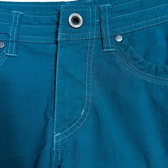 Kuhl Teal Midrise Bermuda Outdoorsy Athletic Athleisure Midi Cargo Shorts Size 4 - Picture 4 of 11
